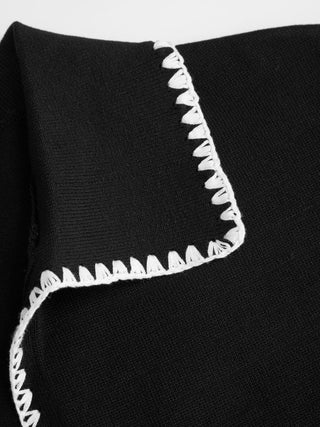 Knit Contrasting V-neck Vest