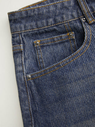 Denim Low Rise  Shorts