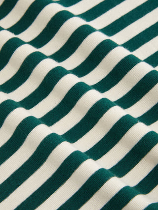 Cotton-blend Striped Seam Detail Tee