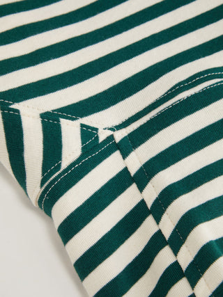 Cotton-blend Striped Seam Detail Tee