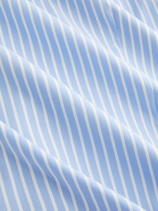 Woven Collar Stripe Short Sleeve Shirt For School