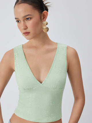 Floral V-neck Cami Tee