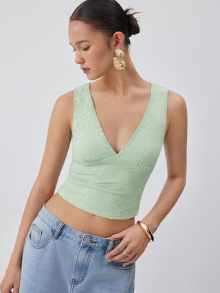 Floral V-neck Cami Tee