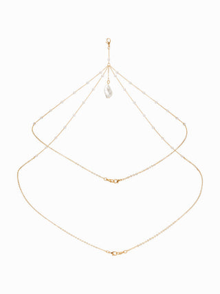 FAUX PEARL BODY CHAIN