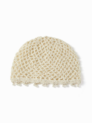 FAUX PEARL KNITTED HAT