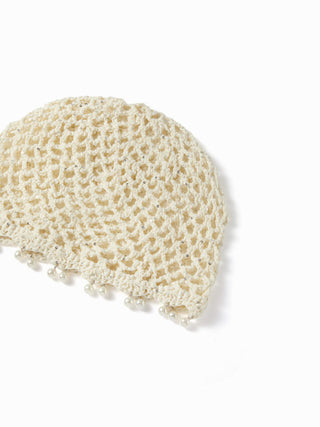 FAUX PEARL KNITTED HAT