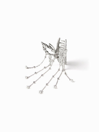 FAUX PEARL BUTTERFLY HAIR CLAW