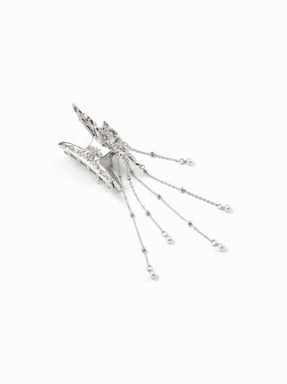 FAUX PEARL BUTTERFLY HAIR CLAW