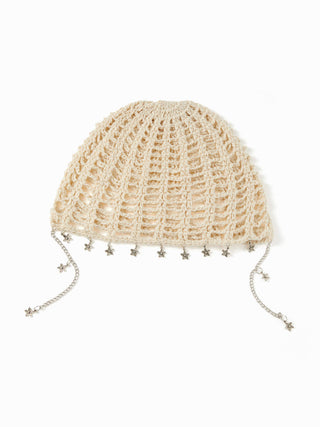FLOWER DECOR KNITTED HAT