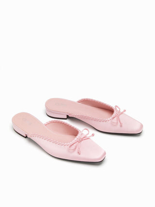 BOWKNOT SQUARE TOE FLATS