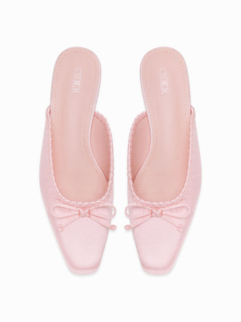 BOWKNOT SQUARE TOE FLATS