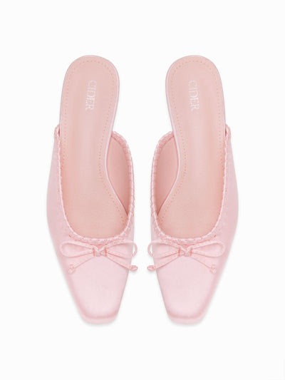 BOWKNOT SQUARE TOE FLATS