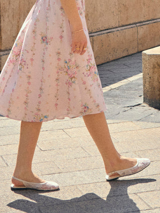 MESH SLINGBACK FLATS For Date Party/Clubbing Vacation