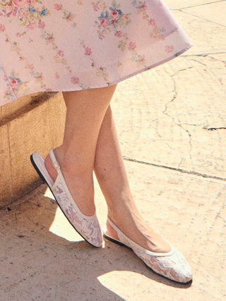 MESH SLINGBACK FLATS For Date Party/Clubbing Vacation