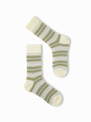 2 PAIRS STRIPED CREW SOCKS
