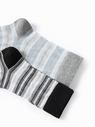 2 PAIRS STRIPED CREW SOCKS