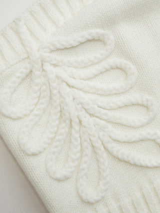 Knit Cotton-blend Nature Applique Bandeau Crop Top