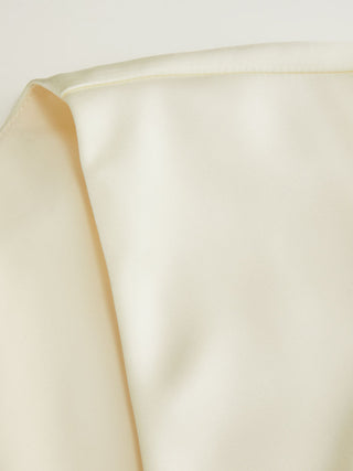 Satin V-neck Ruched Knotted Tie Back Mini Dress