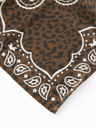 LEOPARD PRINT SQUARE HEADSCARF
