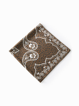 LEOPARD PRINT SQUARE HEADSCARF