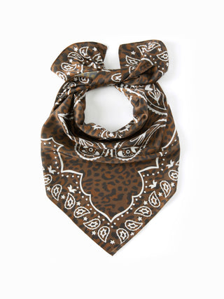 LEOPARD PRINT SQUARE HEADSCARF