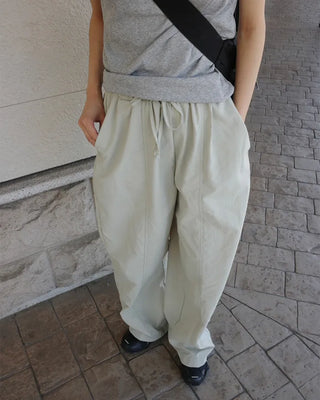 Nylon pants with string waist