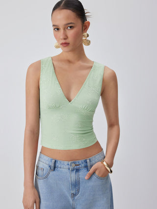 Floral V-neck Cami Tee
