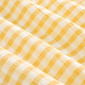 V-neck Gingham Bowknot Lettuce Trim Tankini Bikini Set