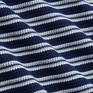 Cotton-blend Textured Stripe Halter Neckline Colorblock Top