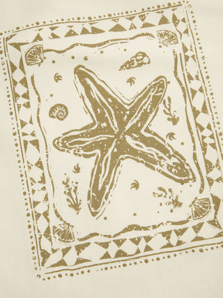 Cotton Starfish Graphic Short Sleeve Oversized Tee