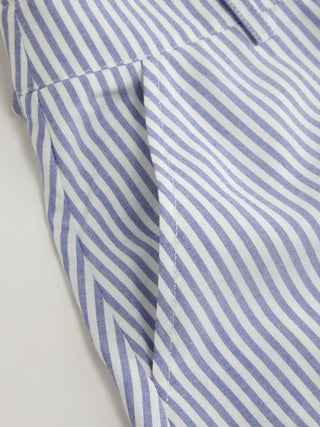 Linen-blend Stripe V-neck A-line Maxi Dress
