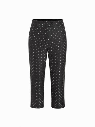 Mid Rise Solid Legging Capri Pants