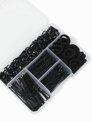 ELASTIC HAIR BAND & WAVY U-SHAPED HAIR CLIP SET For Daily Casual