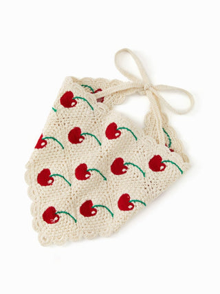 CHERRY KNITTED HEADSCARF