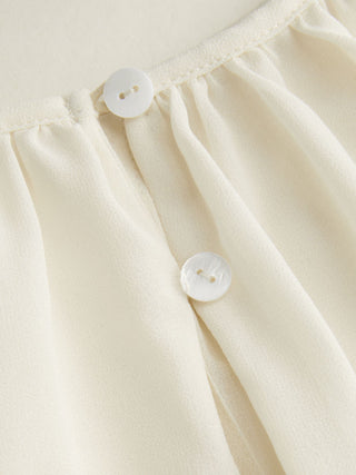 Chiffon Batwing Sleeve Cut Out Oversized Blouse