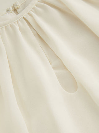 Chiffon Batwing Sleeve Cut Out Oversized Blouse