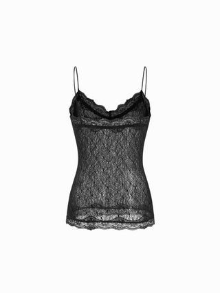 Textured Lace V-neck Cami Top