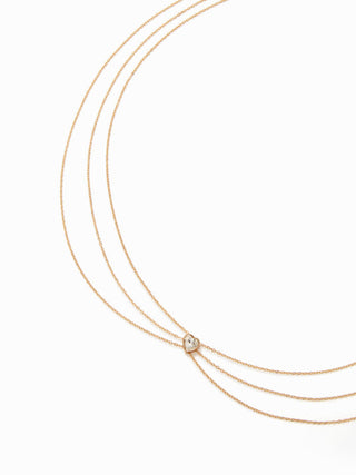 RHINESTONE HEART LAYERED WAIST CHAIN