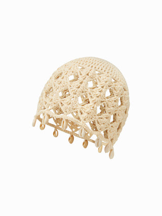 SHELL DECOR KNITTED HAT