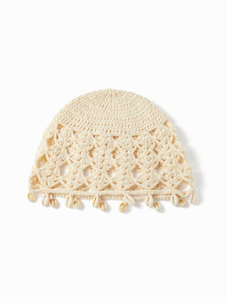 SHELL DECOR KNITTED HAT