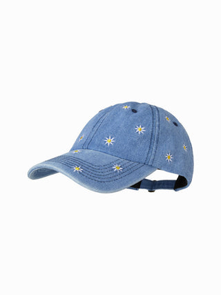 FLOWER EMBROIDERED BASEBALL CAP