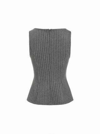 Stripe Boat Neck Tank Top