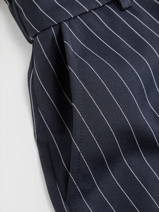 Stripe V-neck Flap Detail Mid Rise Romper