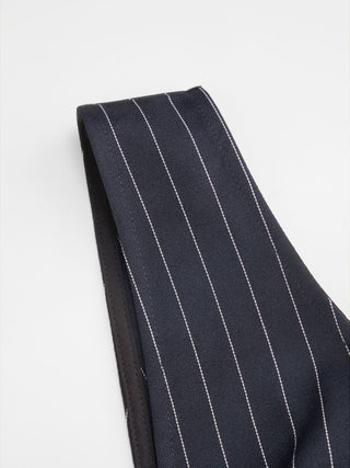 Stripe V-neck Flap Detail Mid Rise Romper