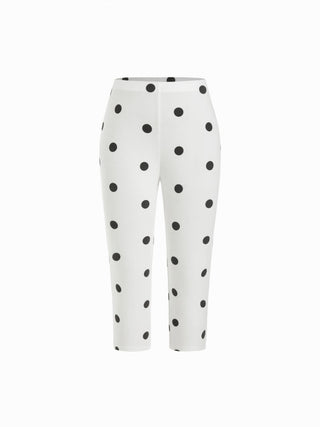 Polka Dot Stretch Capri