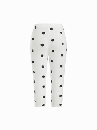 Polka Dot Stretch Capri
