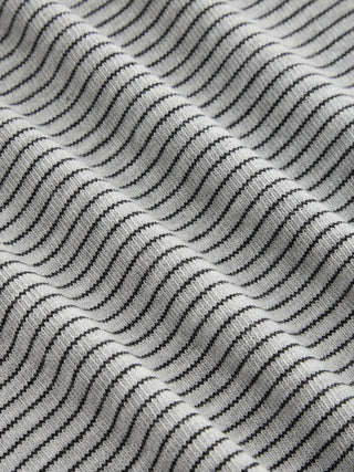 Knit Fabric Cotton-blend Striped Boat Neck Short Sleeve Tee For Daily Casual