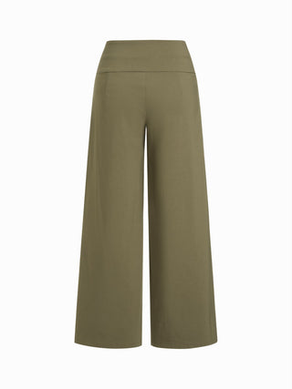 Low Rise Metal Detail Oversized Wide Leg Trousers