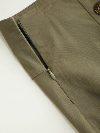Low Rise Metal Detail Oversized Wide Leg Trousers