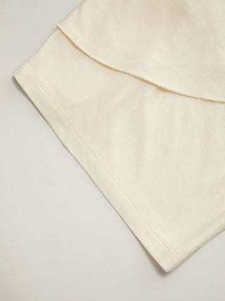 Boat Neck Asymmetrical Draped Short Sleeve Tee
